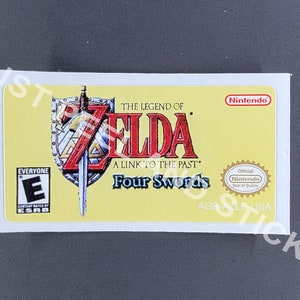 GBA the Legend of Zelda a Link To the Past Four Swords Replacement Label Decal Sticker brillant