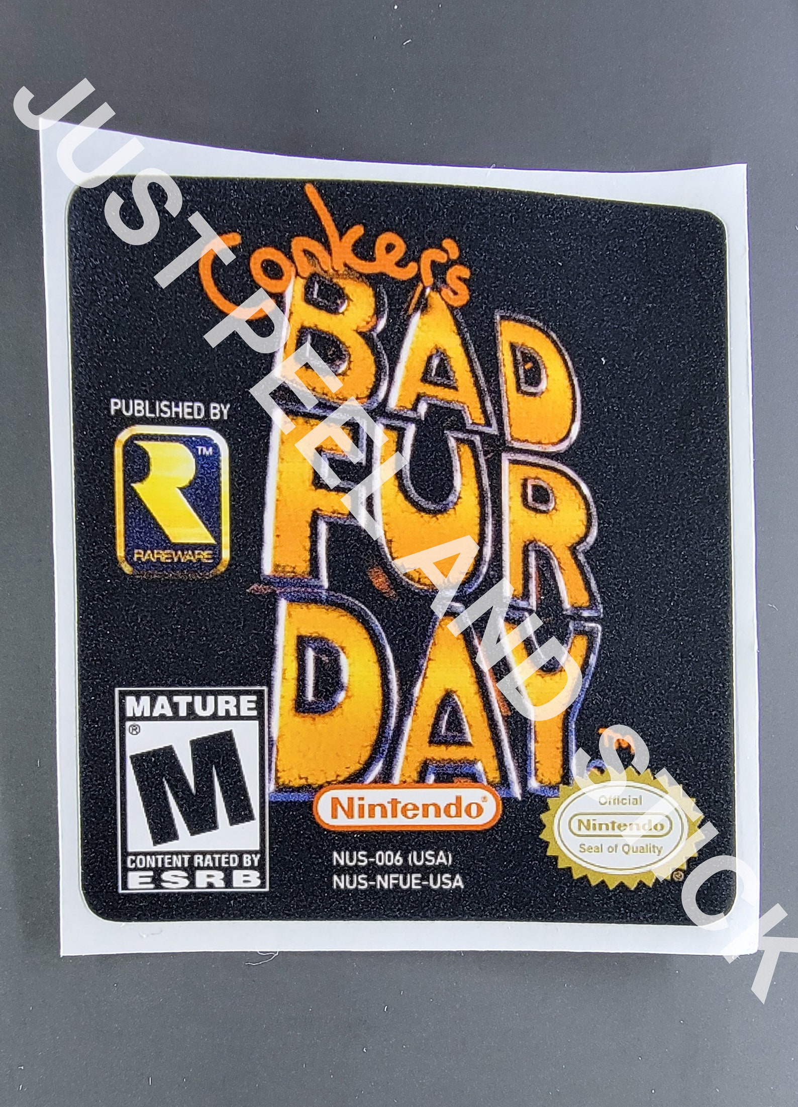 Nintendo N64 Conkers Bad Fur Day Replacement Label Decal Sticker ...