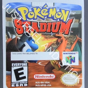 N64 ポケモンスタジアム 光沢交換ラベル デカール ステッカー 任天堂