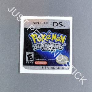 Nintendo DS Pokemon Diamond Version Replacement Label Nintendo Choose Glossy or Metallic Finish Variation image 2