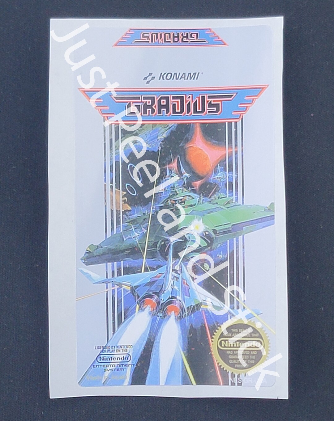 NES Gradius Replacement Game Cartridge Label Decal Glossy Finish ...