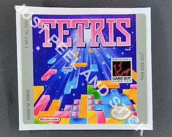 Gameboy Gameboy Color GBC Tetris Ersatz Label Aufkleber glänzend Aufkleber Nintendo