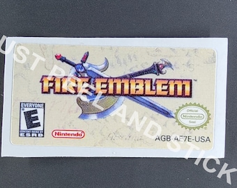 Calcomanía de repuesto para Fire Emblem de GBA, calcomanía brillante