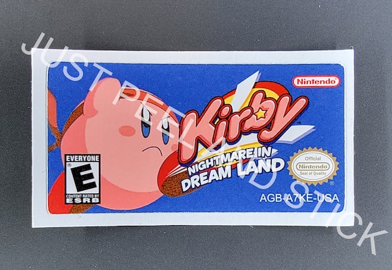 GBA Kirby Nightmare in Dreamland Replacement Label Decal Glossy
