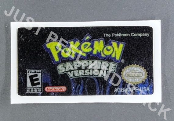 Pokemon Sapphire Version GBA Foil Shiny Replacement Label Nintendo