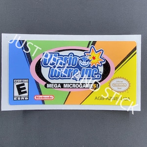 Game Boy Avrv GBA Wario Ware Inc. Ersatz Aufkleber glänzend Aufkleber