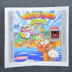 GBC Gameboy Color Super Mario Land 3 Three Wario Land Deluxe vervangende stickersticker Nintendo®