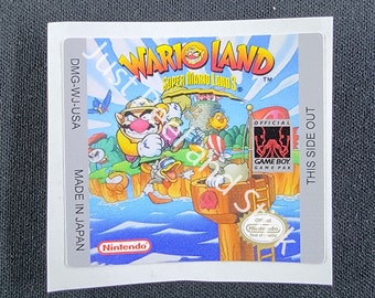 Reemplazo de etiqueta para Wario Land Super Mario Land 3, Gameboy Color