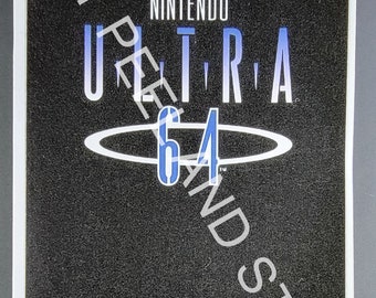 Etiqueta adhesiva de repuesto para Nintendo N64 Ultra 64 con acabado brillante