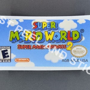 GBA Super Mario Blümchen 2 Ersatz Aufkleber, glänzendes Finish Aufkleber