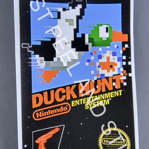 NES ダックハント クラシック 交換用ゲームカートリッジ ラベル デカール 光沢仕上げ ステッカー 任天堂