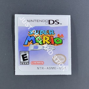Nintendo DS Super Mario 64 DS glänzend Ersatzaufkleber Gameboy Aufkleber