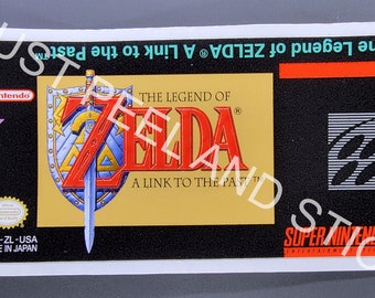 SNES Zelda A Link To The Past Replacement Label Decal Sticker Nintendo
