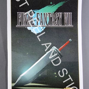 Naklejka na zamienną kasetę z grą NES Final Fantasy VII 7, wykończenie błyszczące, Nintendo