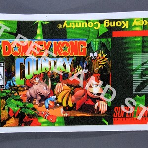 SNES ドンキーコング カントリー 交換用ラベル デカール 光沢ステッカー 任天堂