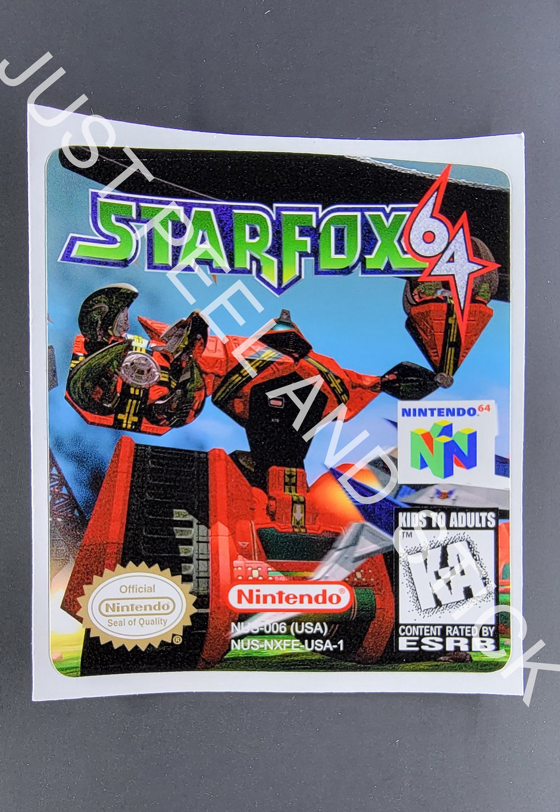 Project 64 Labels N64 Starfox 64 Replacement Label Decal Glossy or Metallic - Etsy