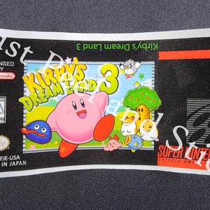 Naklejka zastępcza Kirby's Kirbys Dream Land 3 Three III na konsolę SNES Nintendo