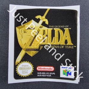 N64 Zelda Ocarina Of Time Ersatz Aufkleber für Glanzpapier Glanzpapier Sticker