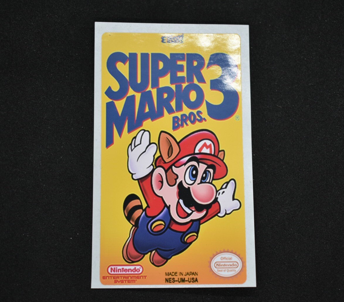 NES Super Mario Bros 3 Glossy Replacement Label Decal Sticker | Etsy