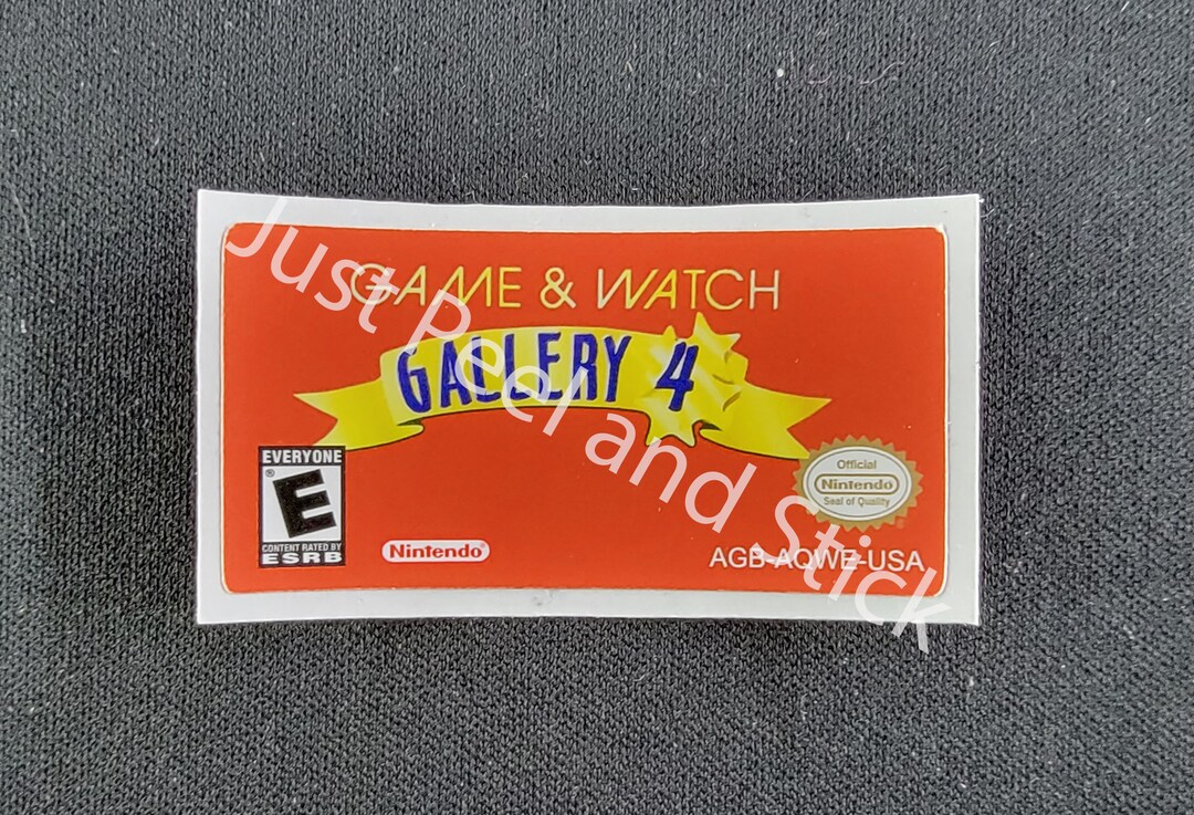 Game & Watch Gallery 4, GBA Replacement Label, Glossy Sticker - Etsy