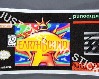 Super Nintendo SNES Earthbound Replacement Label Decal Sticker