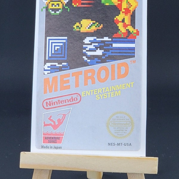 NES Metroid Glossy Replacement Label Decal Sticker Nintendo