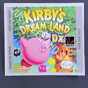 Gameboy Color GBC Kirby's Dream Land DX Naklejka zastępcza Naklejka błyszcząca