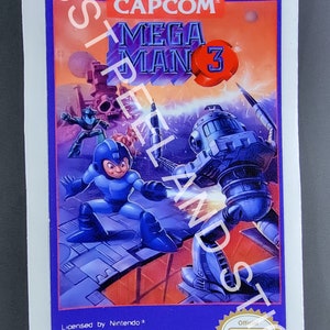 NES ロックマン 3 交換用ゲームカートリッジ ラベル デカール ステッカー 任天堂