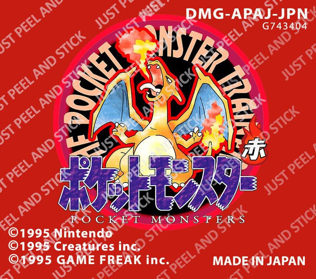 Gameboy Color Pokémon Red JPN Replacement Label Gbc-glossy - Etsy