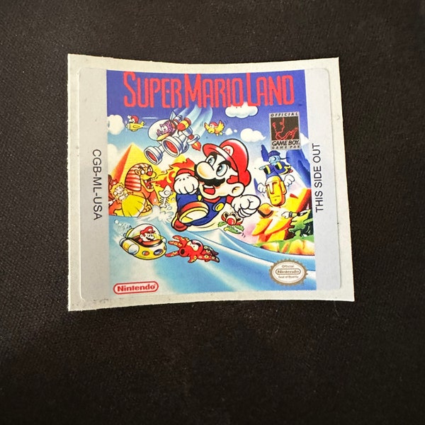 GBC Gameboy Color Super Mario Land Replacement Label Decal Sticker Nintendo