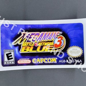 Etiqueta de repuesto para GBA Megaman Battle Network 3, versión azul, calcomanía brillante