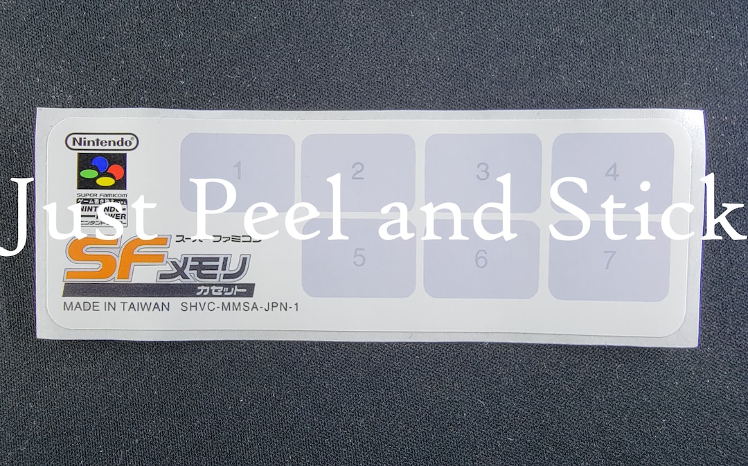 SNES Super Famicom SF Memory Cassette Label Replacement - Etsy