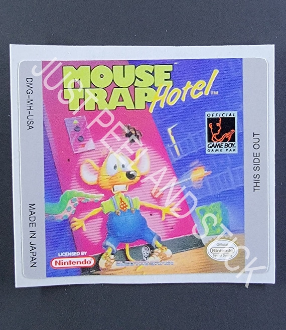 Gameboy Color GBC Mouse Trap Hotel Replacement Label Decal Glossy