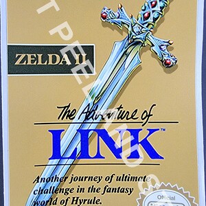 NES ゼルダの伝説 II リンクの冒険 剣 光沢 交換用ラベル デカール ステッカー 任天堂