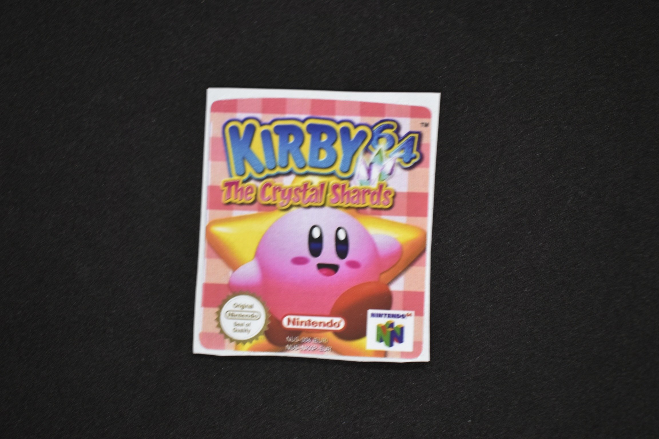 N64 Kirby 64 Replacement Label Decal Sticker Nintendo Etsy