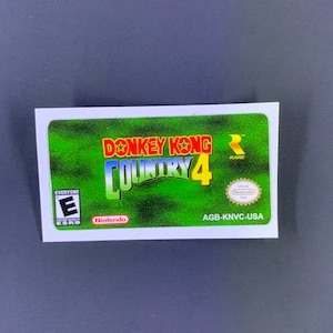 Calcomanía de repuesto brillante para GBA Donkey Kong Country 4