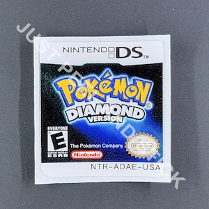 Nintendo DS Pokemon Diamond Version Replacement Label Nintendo Choose Glossy or Metallic Finish Variation image 1