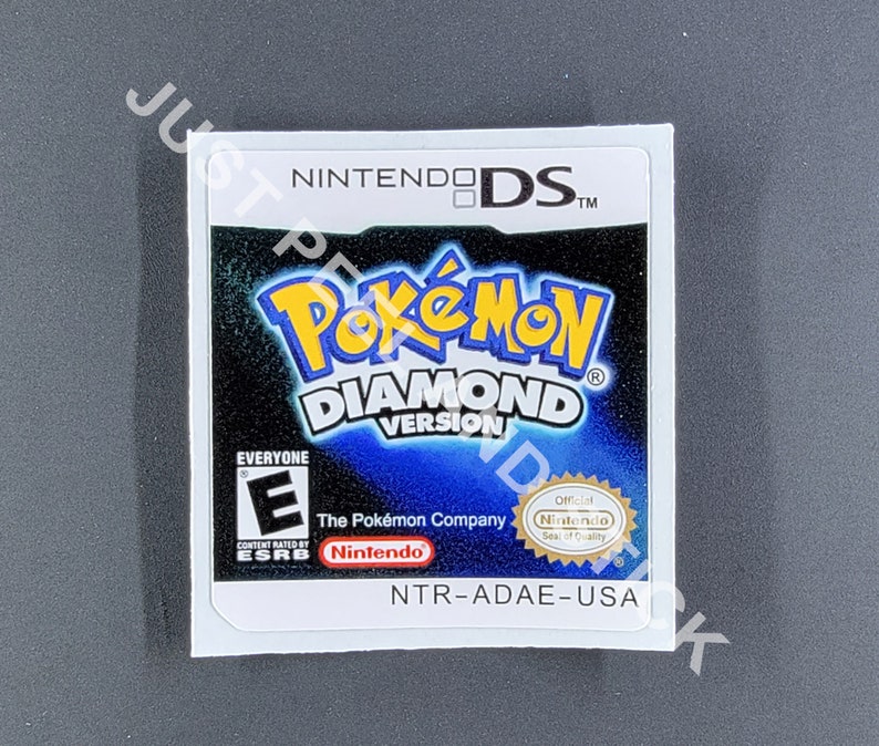 Nintendo DS Pokemon Diamond Version Replacement Label Nintendo Choose Glossy or Metallic Finish Variation image 1