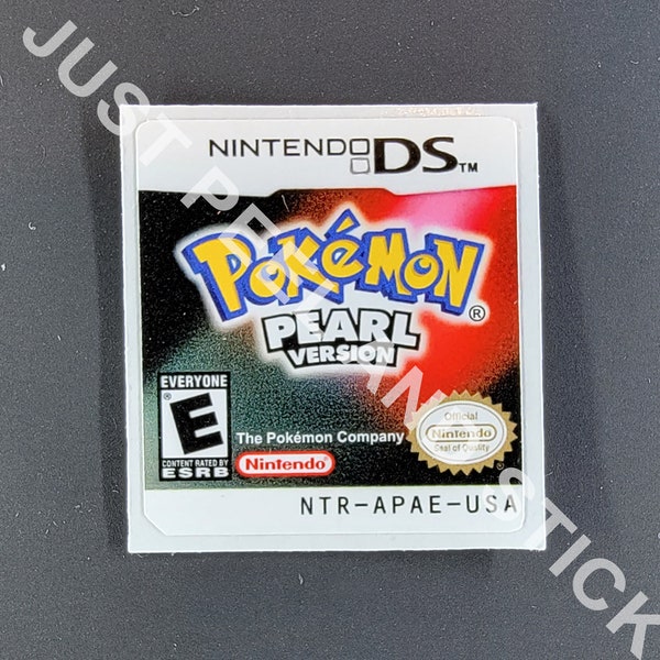 Gameboy DS Pokemon Pearl Version Glossy Replacement Label Nintendo
