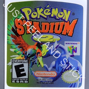N64 ポケモンスタジアム2 ゴールドメタリック交換ラベルデカールステッカー 任天堂