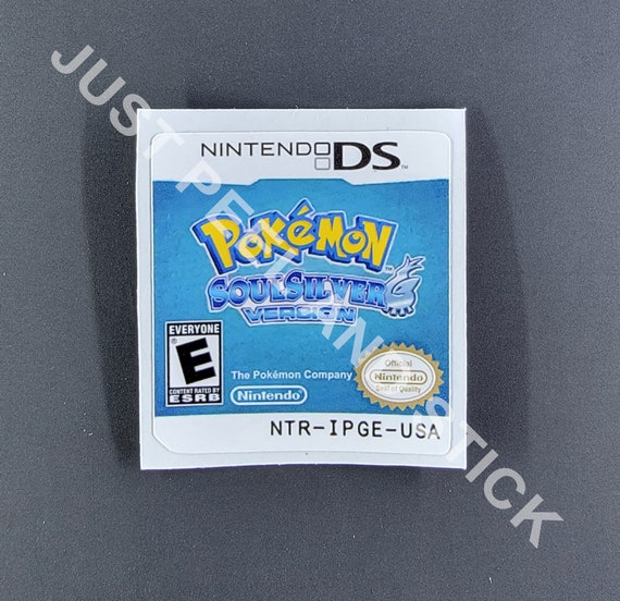 Gameboy DS Pokemon Soul Silver Version Glossy Replacement Label Nintendo