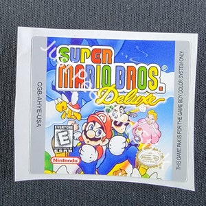 GBC Gameboy Color Super Mario Bros Deluxe Ersatz Aufkleber Aufkleber Nintendo