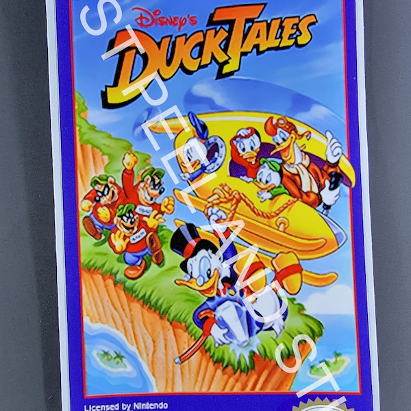NES Disney’s Duck Tales Replacement Game Cartridge Label Decal Glossy Finish Sticker Nintendo