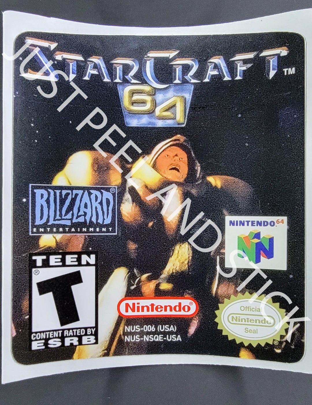 Nintendo N64 Star Craft Replacement Label Decal Glossy Finish Sticker ...