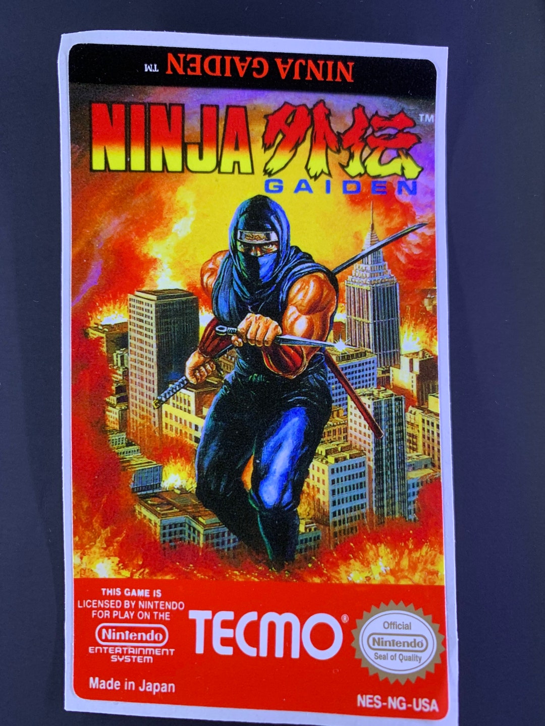 NES Ninja Gaiden Glossy Replacement Label Decal Sticker Nintendo - Etsy