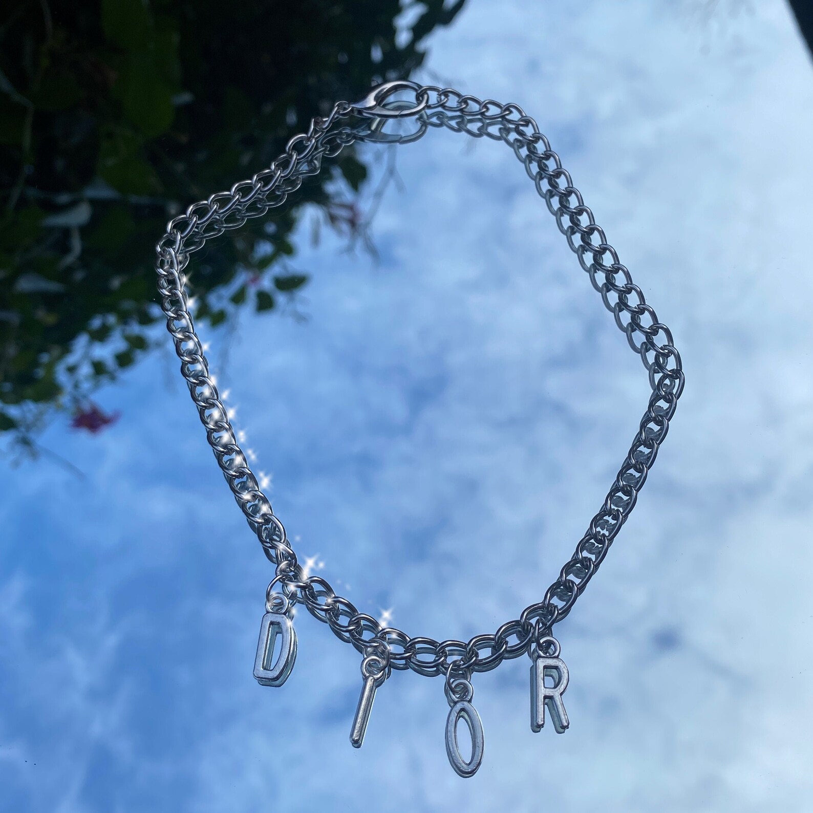 Dior Chain Letter Necklace Etsy