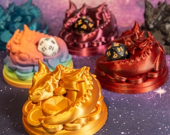 Baby Dragon Dice Guardian - 3D Printed - Tabletop Game Accessories