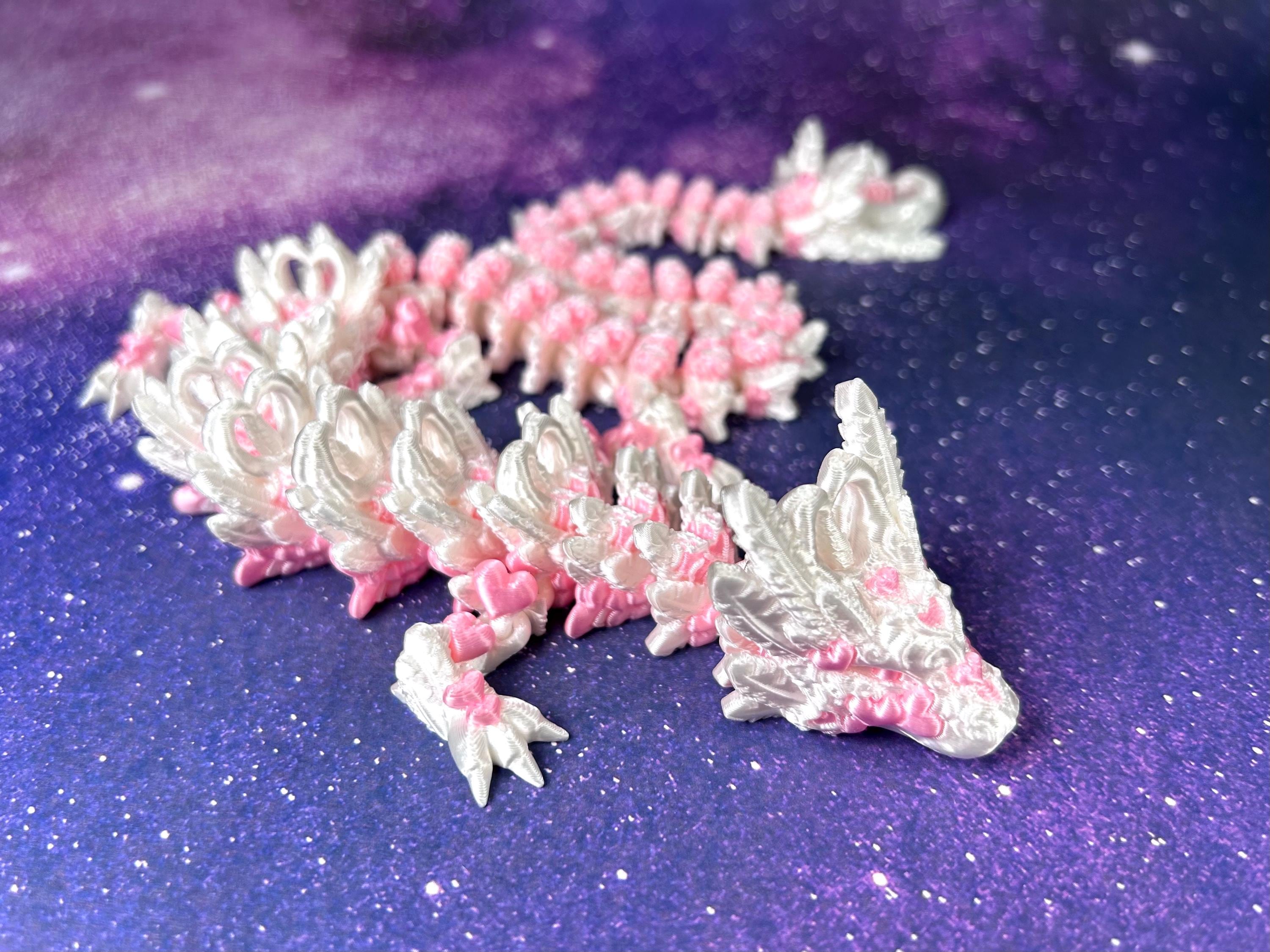 3D Printed Premium Articulated Heart Dragon - Valentines Day