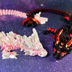 3D Printed Premium Articulated Heart Dragon - Valentines Day Dragons
