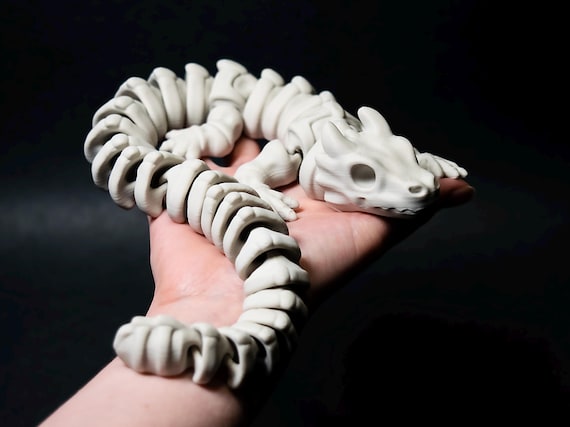 Bone Skeleton Dragon, 3D Printed Articulated Fidget Toy - Etsy UK